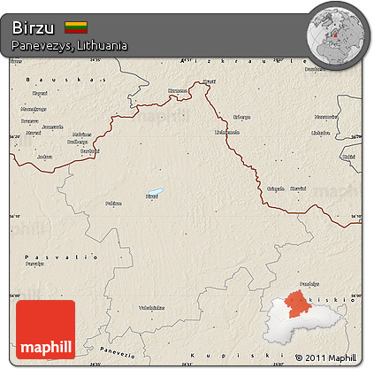 Shaded Relief Map of Birzu