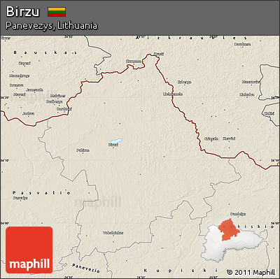 Shaded Relief Map of Birzu