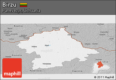 Gray Panoramic Map of Birzu