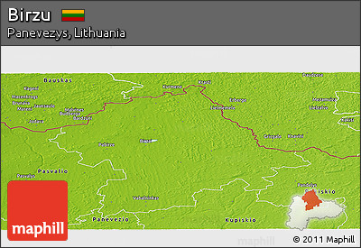 Physical Panoramic Map of Birzu