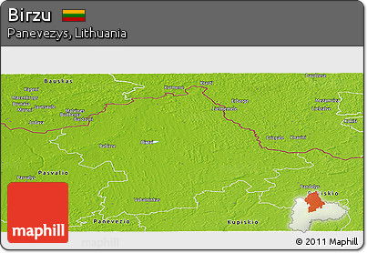 Physical Panoramic Map of Birzu