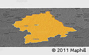 Political Panoramic Map of Birzu, darken, desaturated