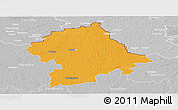 Political Panoramic Map of Birzu, lighten, desaturated