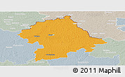 Political Panoramic Map of Birzu, lighten, semi-desaturated