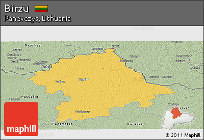 Savanna Style Panoramic Map of Birzu