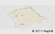 Shaded Relief Panoramic Map of Birzu, lighten, desaturated