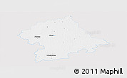 Silver Style Panoramic Map of Birzu, single color outside