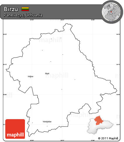 Blank Simple Map of Birzu, cropped outside