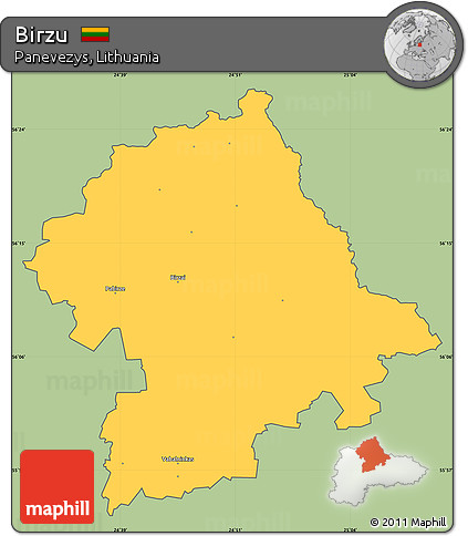 Savanna Style Simple Map of Birzu, cropped outside