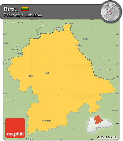 Savanna Style Simple Map of Birzu