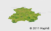 Satellite Panoramic Map of Pasvalio, single color outside