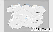 Gray 3D Map of Siauliai, single color outside