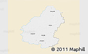 Classic Style 3D Map of Pakruojo, single color outside