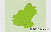 Physical 3D Map of Pakruojo, lighten