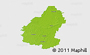 Physical 3D Map of Pakruojo, single color outside