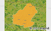 Political 3D Map of Pakruojo, satellite outside