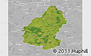 Satellite 3D Map of Pakruojo, lighten, desaturated
