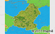 Satellite 3D Map of Pakruojo, political outside