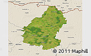 Satellite 3D Map of Pakruojo, shaded relief outside