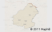 Shaded Relief 3D Map of Pakruojo, lighten