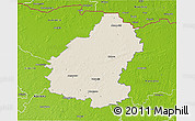 Shaded Relief 3D Map of Pakruojo, physical outside