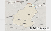 Shaded Relief 3D Map of Pakruojo, semi-desaturated