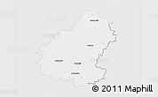 Silver Style 3D Map of Pakruojo, single color outside