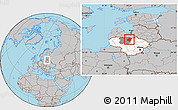 Gray Location Map of Pakruojo, highlighted country, highlighted parent region