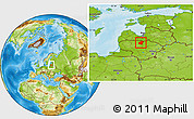 Physical Location Map of Pakruojo