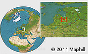 Satellite Location Map of Pakruojo