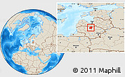 Shaded Relief Location Map of Pakruojo