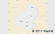 Classic Style Map of Pakruojo, single color outside