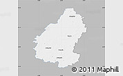 Gray Map of Pakruojo, single color outside