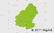 Physical Map of Pakruojo, cropped outside