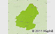 Physical Map of Pakruojo, lighten