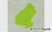 Physical Map of Pakruojo, lighten, semi-desaturated