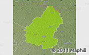Physical Map of Pakruojo, semi-desaturated