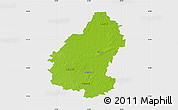Physical Map of Pakruojo, single color outside