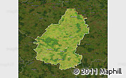 Satellite Map of Pakruojo, darken