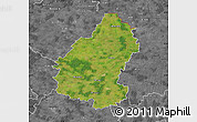 Satellite Map of Pakruojo, desaturated