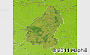 Satellite Map of Pakruojo, physical outside
