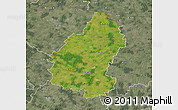 Satellite Map of Pakruojo, semi-desaturated