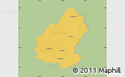 Savanna Style Map of Pakruojo, single color outside