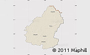 Shaded Relief Map of Pakruojo, cropped outside