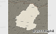 Shaded Relief Map of Pakruojo, darken