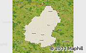 Shaded Relief Map of Pakruojo, satellite outside