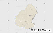 Shaded Relief Map of Pakruojo, single color outside