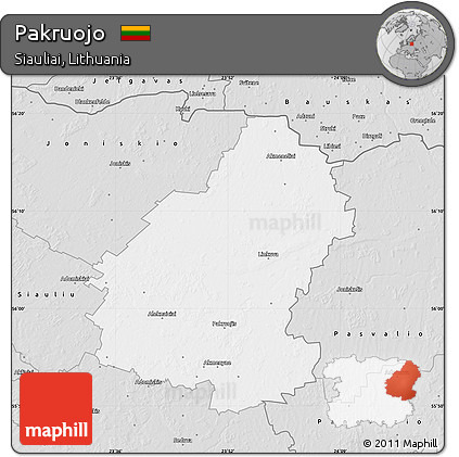 Silver Style Map of Pakruojo