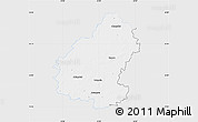 Silver Style Map of Pakruojo, single color outside