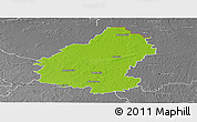 Physical Panoramic Map of Pakruojo, desaturated